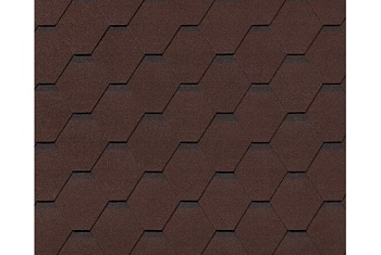 Черепица гибкая RoofShield Классик Стандарт коричневый с оттенением