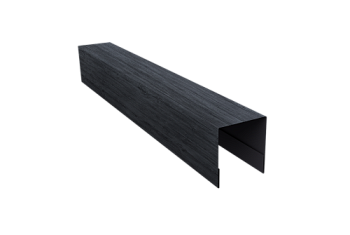 Планка боковая для забора из сайдинга Блок-хаус new Grand Line 0,45 Print Premium Grey Wood TwinColor (2,06м)