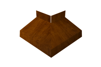 Угол отлива внешний 50 Grand Line 0,4 Print Premium с пленкой Golden Wood Intense FTC