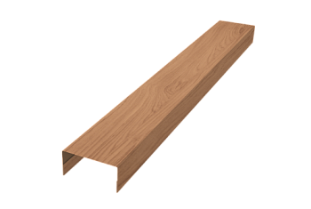 Крышка забора для горизонтального монтажа штакетника Grand Line 0,45 Print Elite Honey Wood TwinColor (2м)
