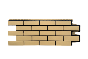 Фасадная панель Grand Line Клинкерный кирпич Design песочный со швом RAL 9005