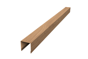 Планка вертикальная лицевая для забора жалюзи Palermo Grand Line 0,45 Print Elite Honey Wood TwinColor (2,5м)