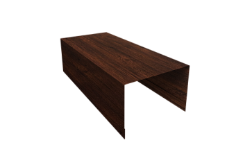 Крышка для забора из сайдинга ЭкоБрус Grand Line 0,45 Print-double Premium Cherry Wood Dark F (3м)