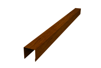 Планка вертикальная лицевая для забора жалюзи Palermo Grand Line 0,45 Print-double Premium Golden Wood Intense F (3м)