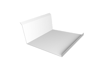 Планка примыкания нижняя 20х122х260х15 Grand Line 0,45 PE lite с пленкой RAL 9003 сигнальный белый (2м)
