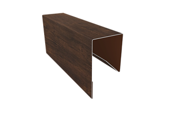Планка П-образная заборная 17 Grand Line 0,45 Print Premium Cherry Wood Dark FTC (2м)