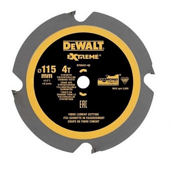 Диск пильный DeWalt EXTREME для фиброцемента 115 x 9.5 мм 4T