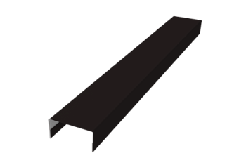 Крышка забора для горизонтального монтажа штакетника Grand Line 0,5 Satin RAL 9005 черный (2,5м)