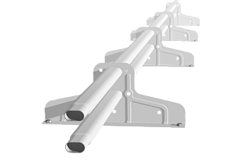 Снегозадержатель Стандарт Т4 d 40х20 RAL 9003 (3м)
