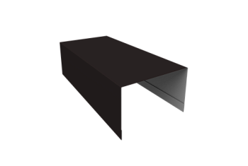 Крышка для забора из сайдинга Блок-хаус new Grand Line 0,5 Satin RAL 9005 черный (2,5м)