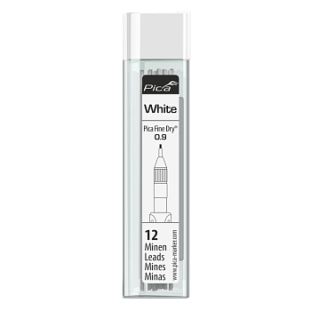 Грифели для карандаша Pica FINE Dry белые (12 шт)