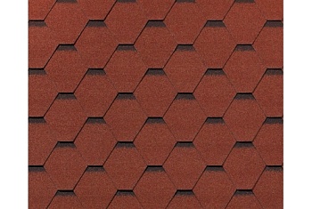 Черепица гибкая RoofShield Классик Стандарт кирпично-красный с оттенением