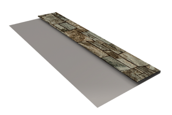 Планка стартовая Блок-Хаус new Grand Line 0,45 Print Elite Fine Stone TwinColor (3м)