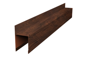 Планка опорная составная внешняя для забора жалюзи Palermo Grand Line 0,45 Print Premium Cherry Wood Dark FTC (2м)