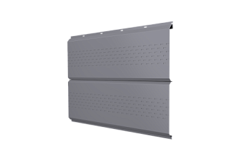 Софит металлический ЭкоБрус new Grand Line c перфорацией 0,5 PE с пленкой RAL 7004 сигнальный серый