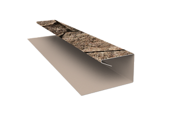 Планка П-образная завершающая сложная (КД) 0,45 Print Elite King Stone TwinColor (3м)