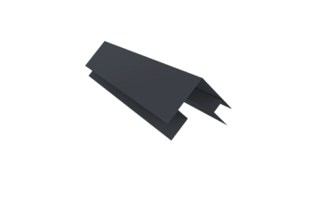 Планка угла внешнего сложная Кожуха сегментного 0,5 Velur X RAL 7024 мокрый асфальт (0,8м)