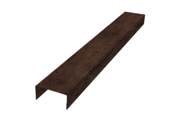 Крышка забора для горизонтального монтажа штакетника Grand Line 0,45 Print Elite Antique Wood TwinColor (2м)