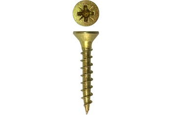 Саморез для крепления фасадных панелей ДПК Pz 3,5х25 (200шт) шлиц Pz2 желтый цинк