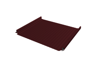 Кликфальц Pro Gofr Grand Line 0,5 Satin Matt с пленкой на замках RAL 3005 красное вино