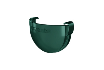 Заглушка желоба Дизайн 135 ПВХ Grand Line зелёный (RAL 6005)