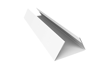 Планка стыковочная составная нижняя 0,5 Satin с пленкой RAL 9003 сигнальный белый (3м)