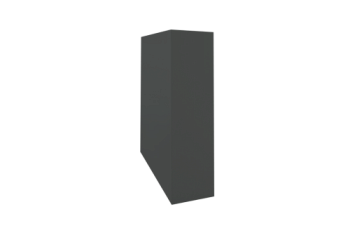 Кожух скатный д800/ш500/в1-730/в2-600 0,5 Satin с пленкой RAL 7016 антрацитово-серый
