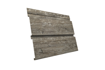 Софит металлический Квадро Брус Grand Line без перфорации 0,45 Print Elite с пленкой Nordic Wood TwinColor
