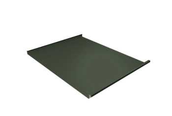 Фальц двойной стоячий Grand Line 0,5 Satin Matt TX с пленкой на замках RAL 6020 хромовая зелень