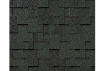 Черепица гибкая RoofShield Фемили Эко Лайт Модерн зеленый с оттенением