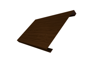 Ламель лицевая 200 забора жалюзи Texas Grand Line 0,45 Print Elite Choco Wood TwinColor