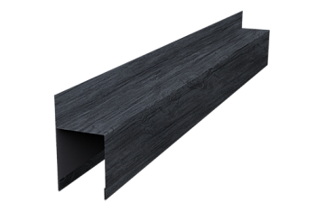 Планка опорная составная внешняя для забора жалюзи Palermo Grand Line 0,45 Print Premium Grey Wood TwinColor (3м)