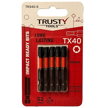 Биты ударные Trusty-Tools TX40 50 мм (5 шт)