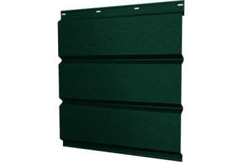 Софит металлический Классик Grand Line полная перфорация 0,5 Satin Matt с пленкой RAL 6005 зеленый мох
