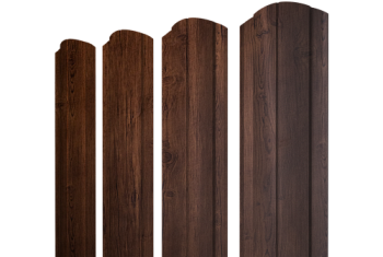 Штакетник Круглый фигурный Grand Line 0,45 Print Premium Cherry Wood Fresh TwinColor