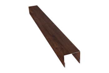 Планка П-образная заборная 24 Grand Line 0,45 Print Premium Cherry Wood Fresh TwinColor (2,5м)