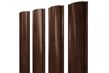 Штакетник Полукруглый Slim с прямым резом Grand Line 0,45 Print Elite Cherry Wood TwinColor