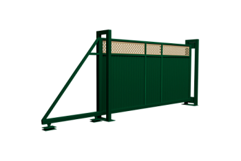 Ворота откатные Estet Plus 2,0х4,5 RAL 6005/1014