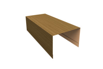Крышка для забора из сайдинга ЭкоБрус Grand Line 0,45 Print Elite Honey Wood TwinColor (2,5м)