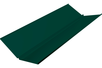 Планка ендовы нижней с компенсатором Grand Line 0,45 PE-Double с пленкой RAL 6005 зеленый мох (2м)