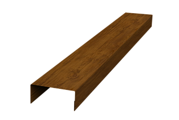 Крышка 45х20 для забора жалюзи Texas Grand Line 0,45 Print Elite Golden Wood TwinColor (2м)
