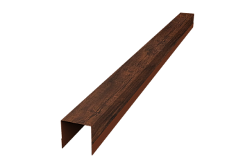 Планка вертикальная обратная для забора жалюзи Palermo Grand Line 0,45 Print Premium Cherry Wood Dark FTC (2,5м)