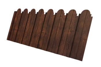 Профнастил C10A фигурный Grand Line 0,4 Print Premium Cherry Wood Dark FTC