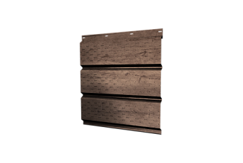 Софит металлический Классик Grand Line полная перфорация 0,45 Print Premium с пленкой Almond Wood Fresh