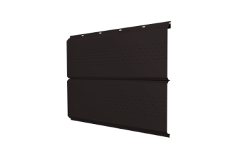 Софит металлический ЭкоБрус new Grand Line c перфорацией 0,5 Drap с пленкой RAL 9005 черный