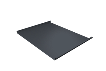 Фальц двойной стоячий Grand Line 0,5 Atlas X с пленкой на замках RAL 7024 мокрый асфальт
