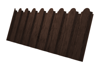Профнастил С20A фигурный Grand Line 0,45 Print Premium Antique Wood TwinColor