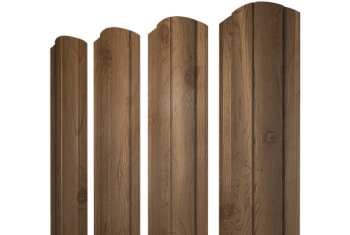 Штакетник Круглый фигурный Grand Line 0,45 Print Premium Pine Wood Fresh