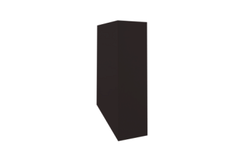 Кожух скатный д550/ш420/в1-920/в2-850 0,5 Satin Matt с пленкой RAL 9005 черный
