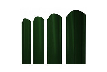 Штакетник Круглый фигурный Grand Line 0,45 Drap RAL 6005 зеленый мох
